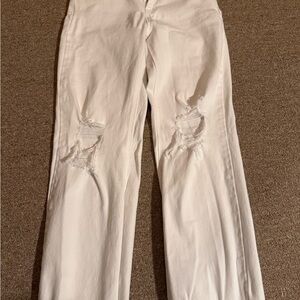 Risen size 28 White Distressed Jeans